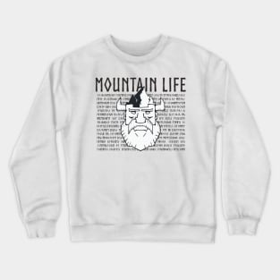 Mountain Life Dwarf with Runes Crewneck Sweatshirt